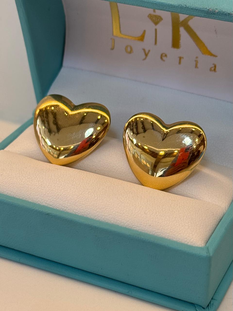 ARETES CORAZON HUECO 14K 4.7GR